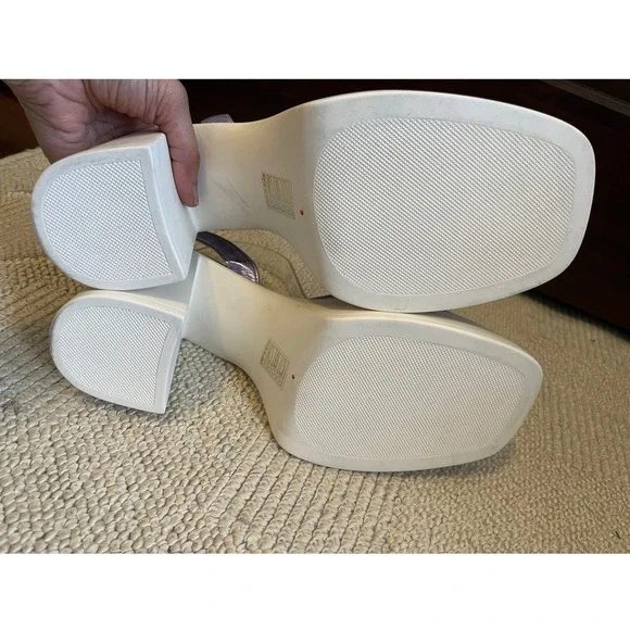 Free People Women Double Stacked Chunky Platform Leather Mary Jane Purple sz 40 - Picture 9 of 12